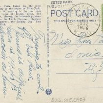 422 South St. Vrain Canon, Estes Park.  Lyons-Allen's Park, Estes Park Road