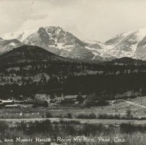 Stead's Hotel and Mummy Range - Rocky Mt. Natl. Park, Colo.
