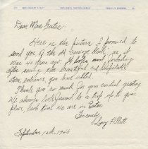 Letter to Mrs. Gates from Lucy F. Platt