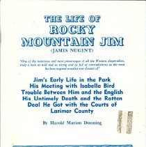 The life of Rocky Mountain Jim (James Nugent)