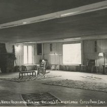 Interior of Singing Water Recreation Building - Voelkel's Glacier Lodge - Estes Park, Colo.