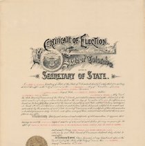 Certificate of Election State of Colorado
