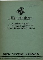 Music booklet for "Suite for Piano"