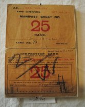 Manifest Card (shown with Inspection Card)