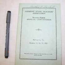 Vermont State Teachers' Association Program