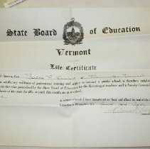 Bertha P. Lambert Teaching certificate