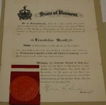 Franklin Scott Attorney Certificate