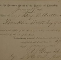Franklin Scott Bar Certificate