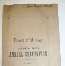 Seventy-Fourth Annual Convention of the Diocese of Vermont