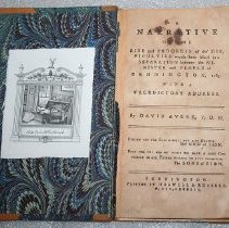 A Narrative of the rise and progress of the difficulties which have issued in a separation between the minister and people of Bennington, 1783 : With a valedictory address. By David Avery, V.D.M. [Three lines of quotations].