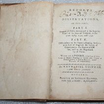 Reports and dissertations, in two parts ... : with an appendix, containing forms of special pleadings in several cases, forms of recognizances, of justices records and of warrants of commitment
