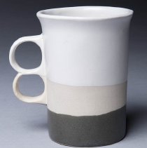 Trigger mug, double dipped glaze