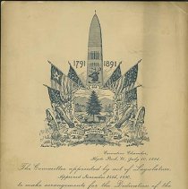 Bennington Battle Monument Dedication Invitation