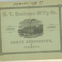 H.T. Cushman Manufacturing Company Catalog, 1894-95