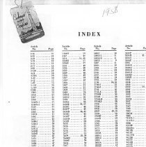 H.T. Cushman Manufacturing Company Catalog Index, 1958