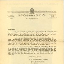 H.T. Cushman Manufacturing Company Flyer