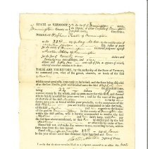 Legal: Bennington County, Vermont: issued by justices of the peace.