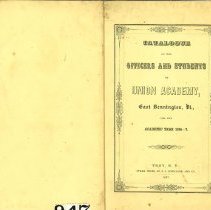 Union Academy Catalog 1846-1847