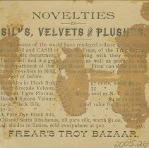 Frear's Troy Bazaar Advert