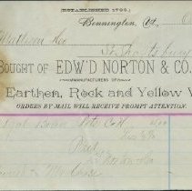 Edward Norton &. Co. Receipt