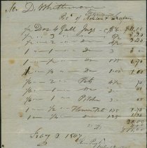 Norton & Fenton Pottery Bill to D. Whittemore