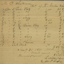 Bill of L. Norton & Son to D. Whittemore 1837