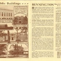 Bennington Travel Brochure ca. 1925