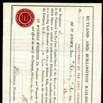 Certificate, Stock