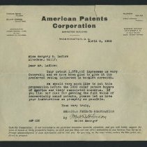 American Patents Corporation Letter