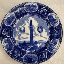 Wedgwood plate made in England for James Wood of Bennington, Vermont
