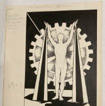 The woman sees the light that casts the shadow