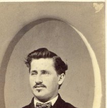 Young man with striped bow tie