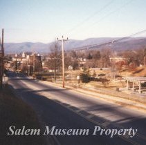 East Main Street looking westward from East Hill Cemetery