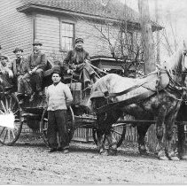 Farm Wagon and Workers