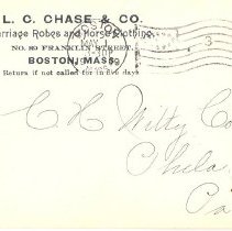 Envelope L.C. Chase & Co.