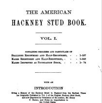American Hackney Horse Society Stud Books