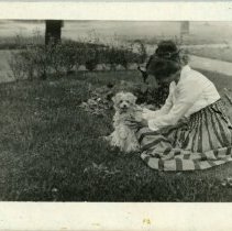 Edith (Rumrill) Price with her Dog