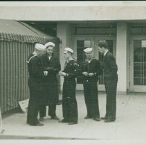 Sea Scouts in front of enterance