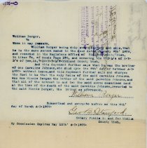 William Berger--Property Deed