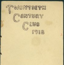 20th Century Club Program-1918