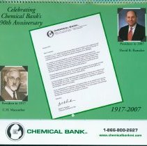 Chemical Bank Anniversary Calendar