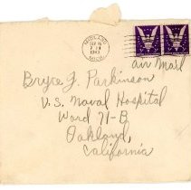 Bryce J. Parkinson Correspondence - envelope