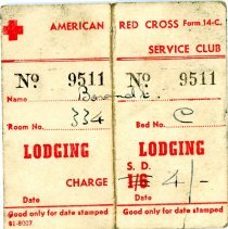 Lodging Pass - American Red Cross