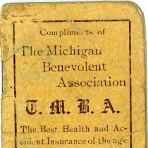 The Michigan Benevolent Association Notebook  - Front Cover