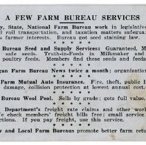 Farm Bureau Membership Card - Back