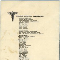 Midland Hospital 1953 Addition Brochure - Back Cover