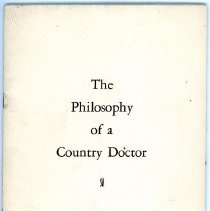 The Philosophy of a Country Doctor by Dr. Shark - Front Cover
