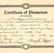 Certificate of Promotion
