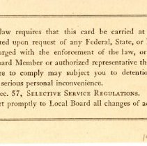 Louis Ward Draft Identification Card