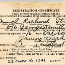 Daniel R. Stull, Draft Registration Card